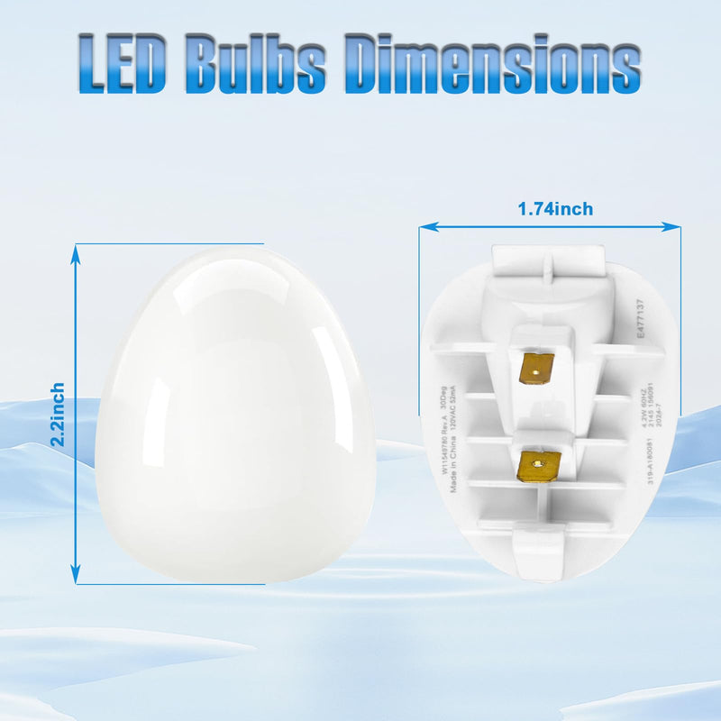 Earthtec W11251749 W11602886 Replacement for Whirlpool Freezer Refrigerator LED Light Bulb Compatible with Kenmore Amana W11468934 W11449273 W11520324 W11549780 AP6986570 AP7192759