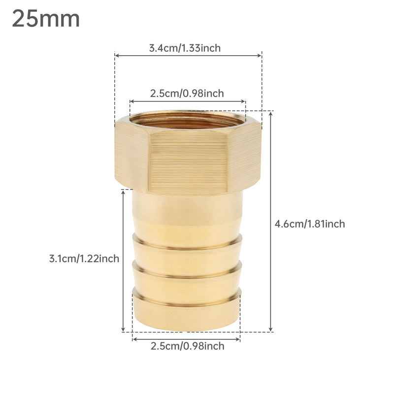 25mm Inline Mesh Screen, PNXKTXO Stainless Steel Filter Copper Tube Joint Pipeline Garden Hose Strainer for Pool, Aquarium Irrigation Sprayer Pump Filtering (Diameter 25mm) Diameter 25mm