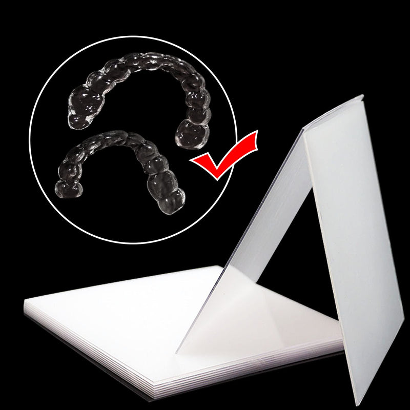 Dental Splint 1.0/1.5/2.0mm Thermoforming Material Sheet Oral Denture Model Mold Slice For Vacuum Forming Soft Hard 5''x5'' (Hard Film 1.5 15Pcs) Hard Film 1.5 15Pcs