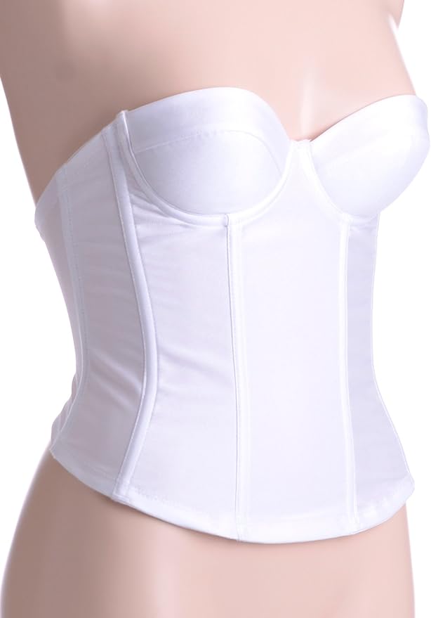aurora Long Bustier Chest Pad 2-Piece Set, Mocha Beige, Bridal Inner, Bride, Wedding Dress - NewNest Australia