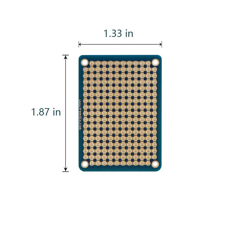 9 pcs Mini Solderable BreadBoard Universal Board PCB Prototype Shield Board Double Sided Tinned Gold Plated Holes Compatible with Arduino Kit Raspberry Pi Shield Prototyping and Testing