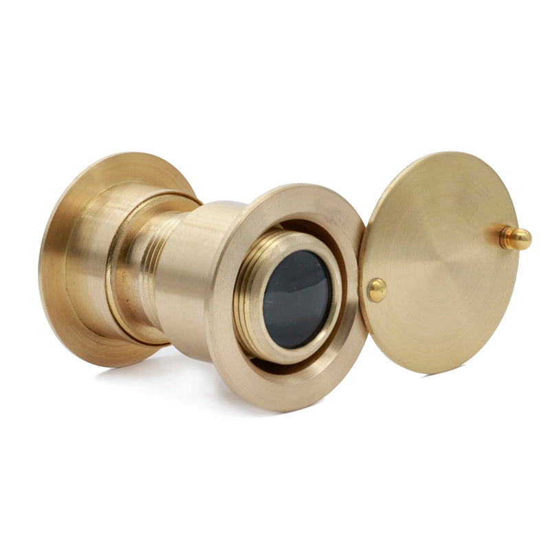 Safety Security One Way Front Door Viewer with 220 Degree Angle, Heavy Duty Peephole Made by Brass with Privacy Cover, Gold, Pack of 1 1 Pack - NewNest Australia