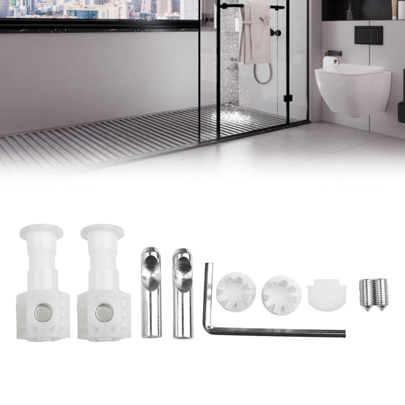 Wall Hung Toilet Fixing Bolts Repair Screws Accessories Toilet Bowl Accessory Connector Tool Fittings Fixing Kits For Bathroom(White) White