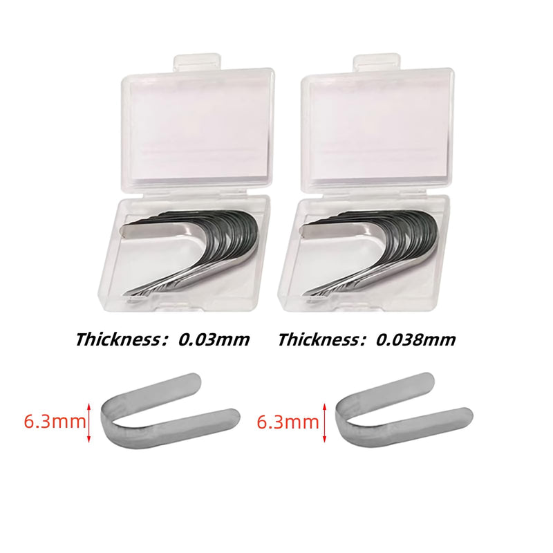 30Pc Dental Tofflemire Matrix Bands, Dental Contoured Matrices Orthodontic Contoured Matrix Stainless Steel Matrix Bands Dentistry Oral Material (0.03mm Thickness) 0.03mm Thickness