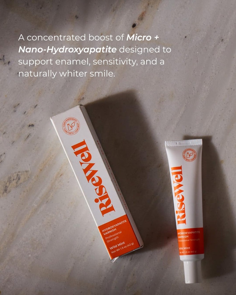 RiseWell Nano Hydroxyapatite Fluoride Free Varnish, Wild Mint, 1.5oz