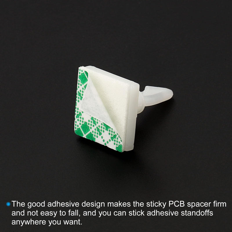 PATIKIL Sticky PCB Spacer, 24 Pcs Adhesive Standoffs 0.37" Supporting Height Adhesive Insulated Standoffs for PCB PC Board Support, White 0.37"