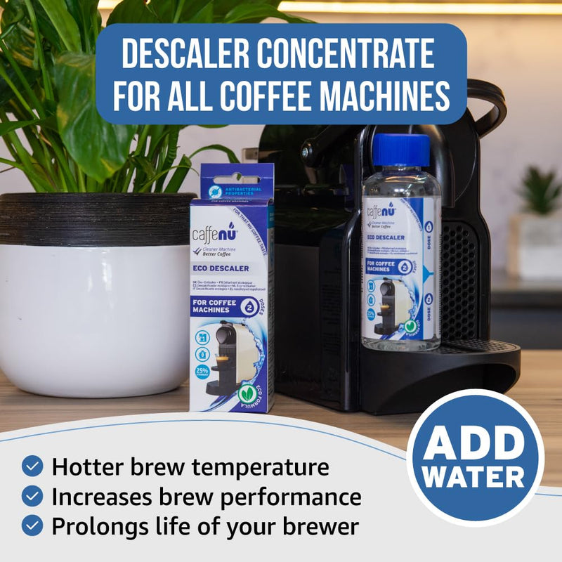 Caffenu Complete Coffee Machine Care Bundle - Descaling Solution & Cleaning Pods Set