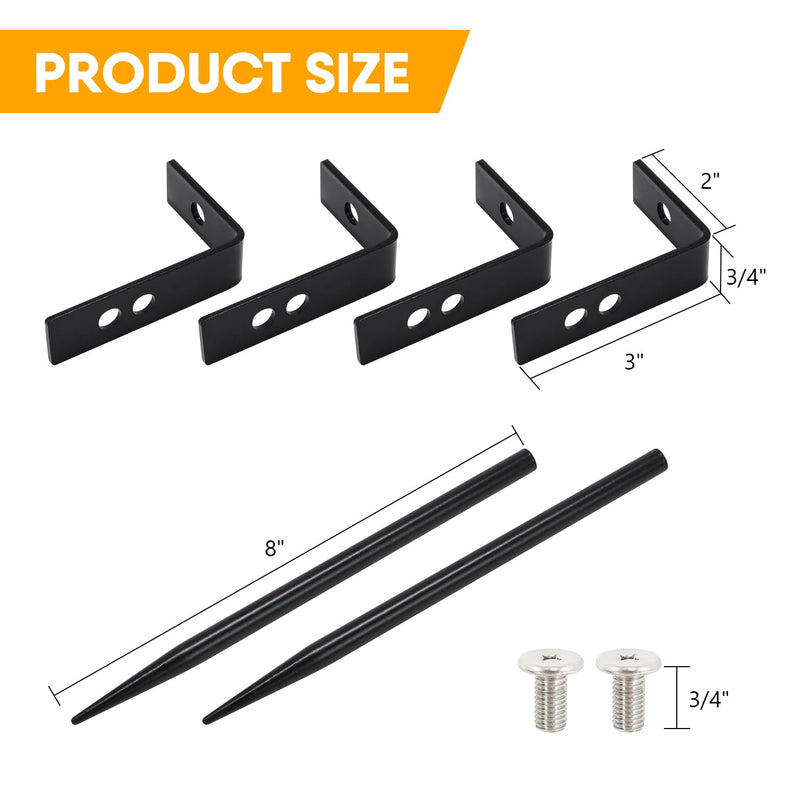 Rainwater Downspout Bracket - Rust-Resistant Iron,Downspout Anchor,Heavy Duty,Adjustable Size,Easy Installation for Downspout Holders,2 Pack