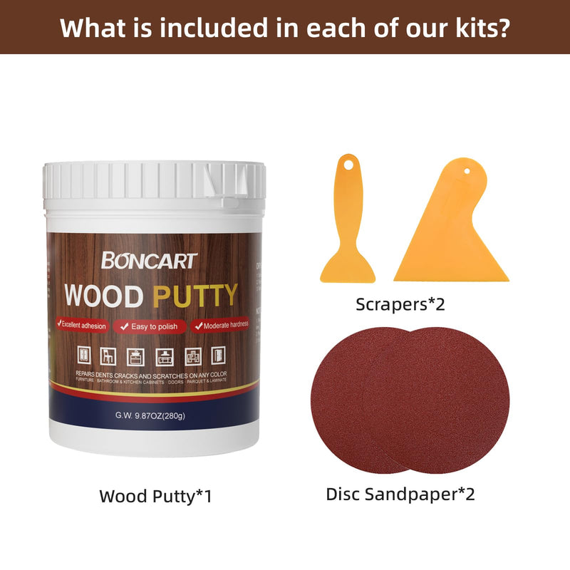 Wood Filler,Wood Putty,Wood Filler Paintable,Wood Repair Putty Stainable,9.87 Ounce White wood filler,Wood furniture repair kit,Quickly repair any broken and defective wooden furniture