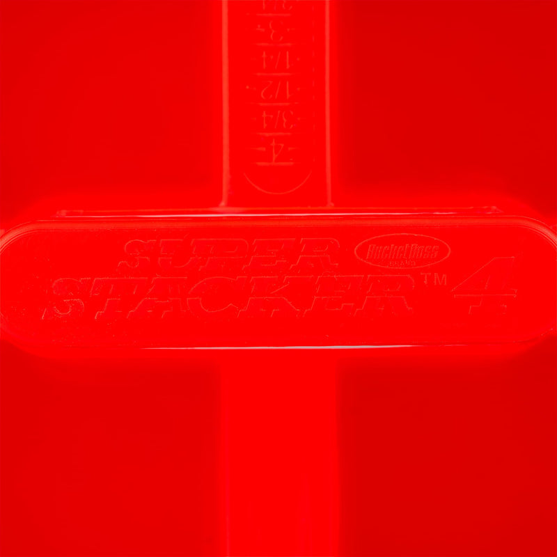 Bucket Boss - Super Stacker Small Parts Organizer, Bucket Organization (15054), Red