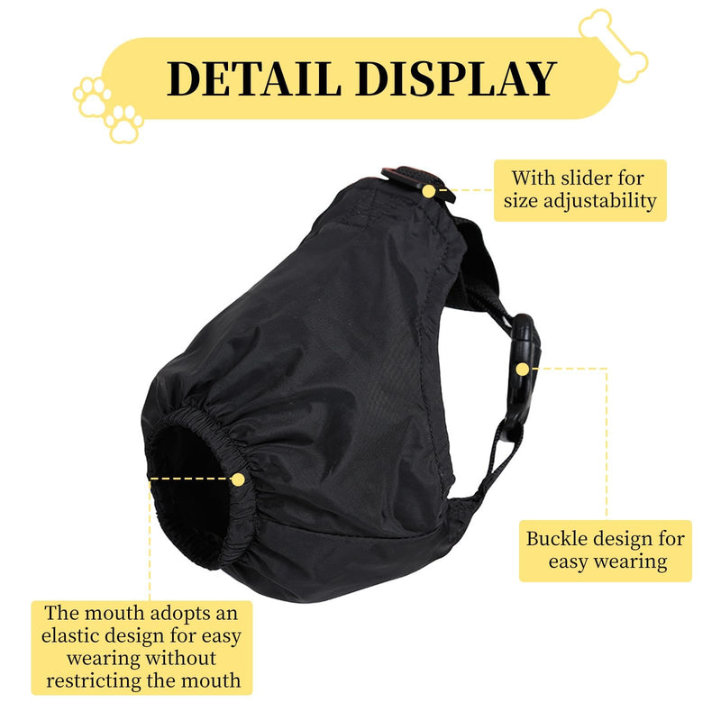 Dog Calming Cap Eye Mask, Nylon Cap Eye Mask for Dog Anxiety Relief, Puppy Pet Calming Dog Mask with Adjustable Neck Strap, for Small Medium Large Dogs Grooming Anti Car Sickness,Shading Black(L)