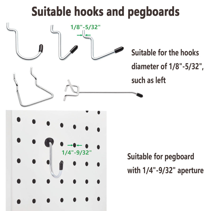 Pegboard Hook Locks, for Stopping Hooks from Falling Off, 120PCS, Black