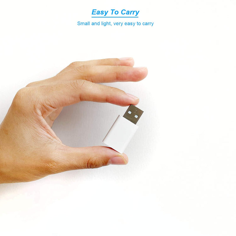 USB to USB C Adapter,USB-C Female to USB Male Adapter Compatible with Apple MagSafe Watch 10/9/8/7/SE/Ultra,Car,iPhone 16 15 14 13 12 Mini Pro Max,iPad,Galaxy,Pixel 7 6 5,CarPlay,Wall Plug 2 Pack White