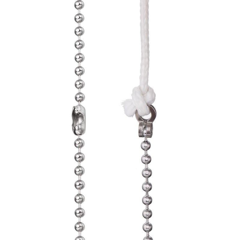 Shappy 2 Pack Steel Beaded Ball Pull Chain String Extension with Connector for Ceiling Fan Light Fixture Light Bulb Switch Chain Extender, 1 Meter Length
