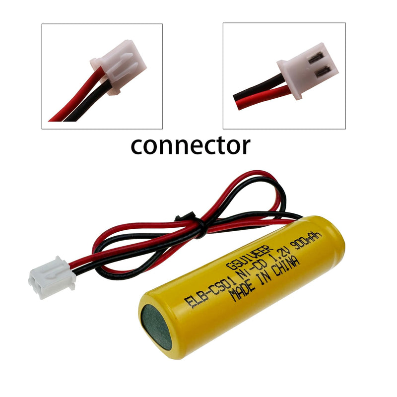 ELB-CS01 1.2 Volt Emergency Exit Battery Ni-CD 1.2v 900mAh Exit Sign Light Batteries Compatible with Unitech AA900mAh OSA268 ELB CS01 Lithonia EXR LED EL M6 Custom-322 (6 Pack)