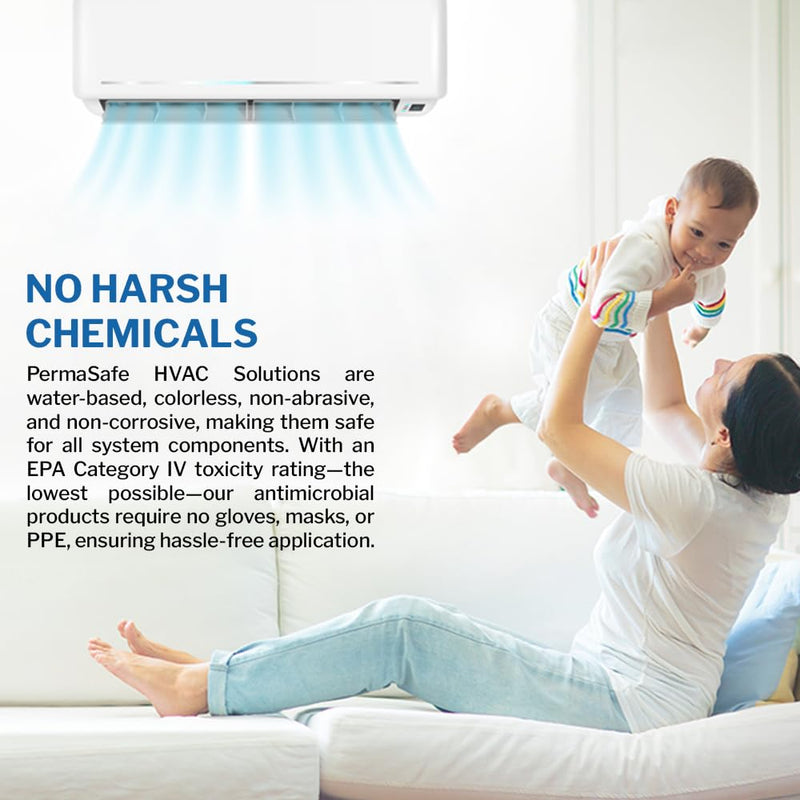 PermaSafe HVAC Solutions, System & Air Duct Hygiene Maintenance Kit, Preserves IAQ, Keeps Systems Free from Microbial Growth, other Contamination, Odors and More