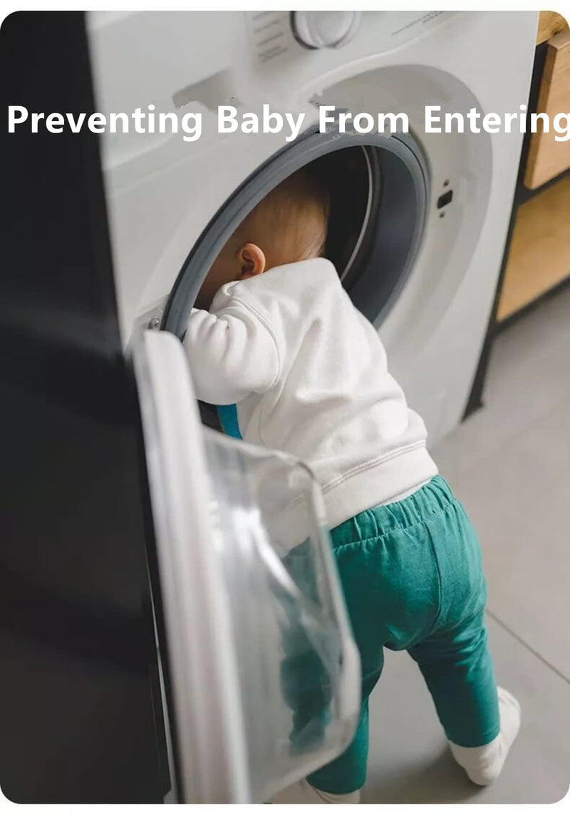Front Load Washer Door Prop, Magnetic Washing Machine Door Holder, Keep Washer Door Open, Flexible Prop Fits Most Washing Machines Black