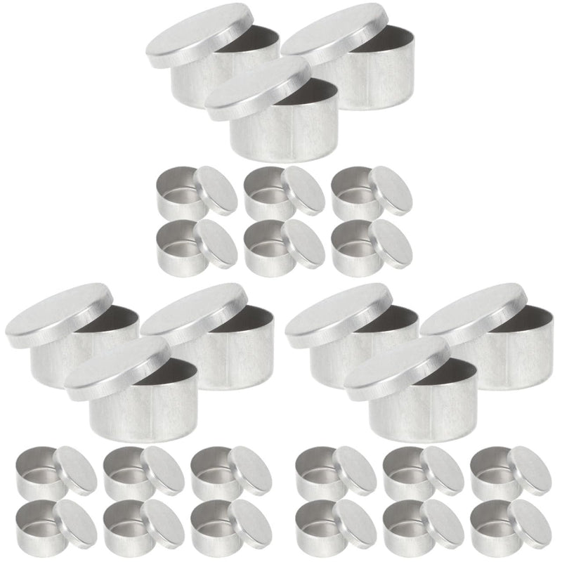Beaupretty 27Pcs Round Soil Sample Jars with Lids 1.96 X 3.54 in Sample Boxes for Soil Containers Storage and Weighing in Lab Experiments Observation Teaching 5x5cmx3pcs Silverx3pcs