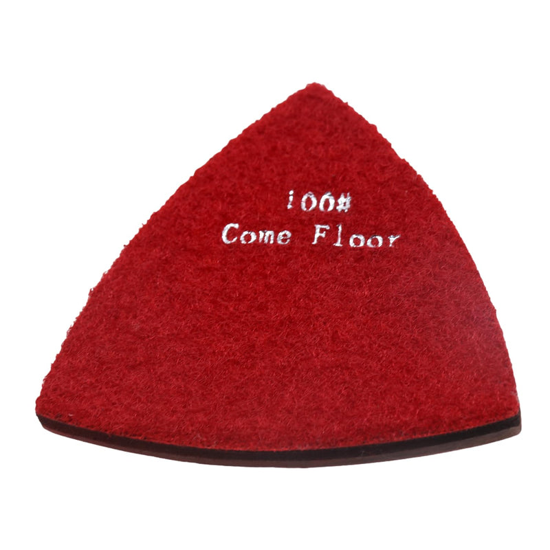 Triangular Diamond Grinding Pads for Corner Edge, 3 Inch Metal Triangle Grinding Tools with 39 Hexagon Segments and 3 Y Style Segments (100 Grit) 100 Grit
