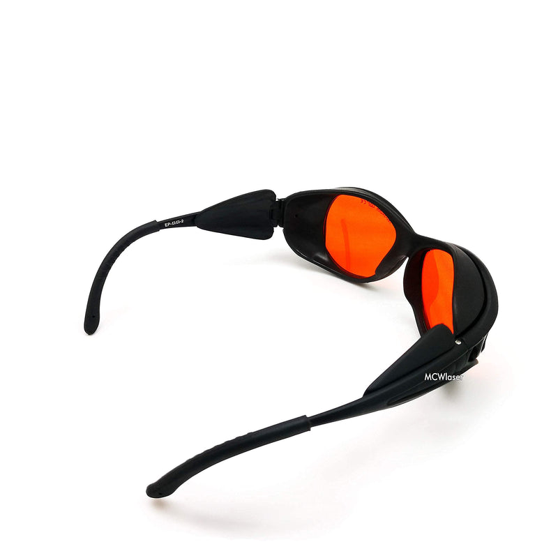 MCWlaser Laser Safety Glasses 190-540nm Protective Goggles CE for UV Lamp Ultraviolet/Blue/Green Laser Absorption Type EP-3 Style 2