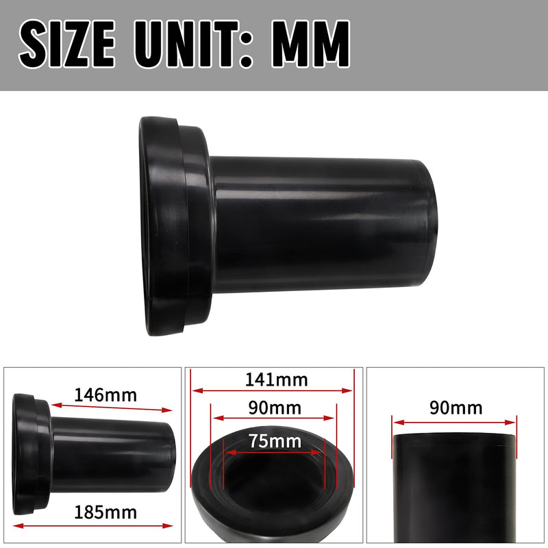 Wall Hung Toilet Connector Set for Geberit 152.404.46.1 Hidden Tank, Wall Hung Toilet Gasket & Toilet Parts, Black Plastic