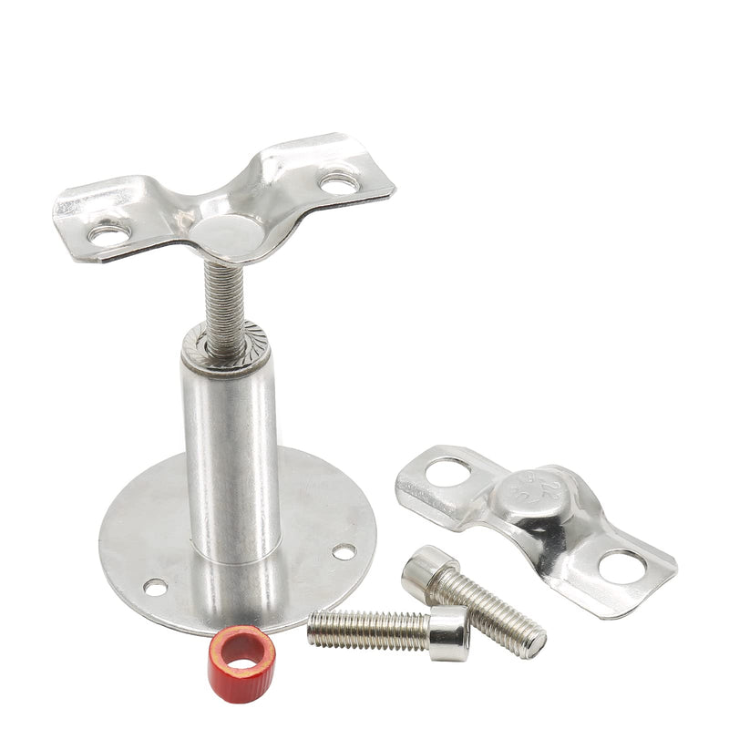 Piutouyar 2 Pcs Stainless Steel Wall Mount Ceiling Mount Pipe Support, Adjustable Pipe Ceiling Bracket Clamp Pipe Straps Fit for Dia 19mm(1/2inch) Pipe with Screws Dia: 19mm (Fit for 1/2inch Pipe)