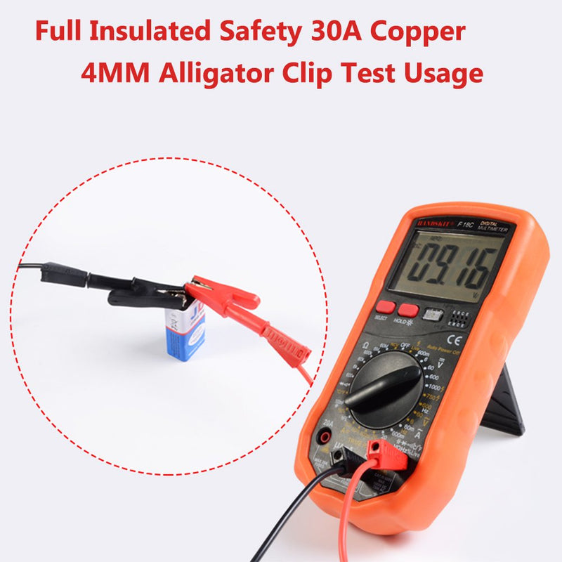 Yubone Multimeter Test Leads,Stackable Banana Test Lead Kit with 30A Alligator Clips,Test Mini Hooks Probe,Silicone Material Soft Cable P0408