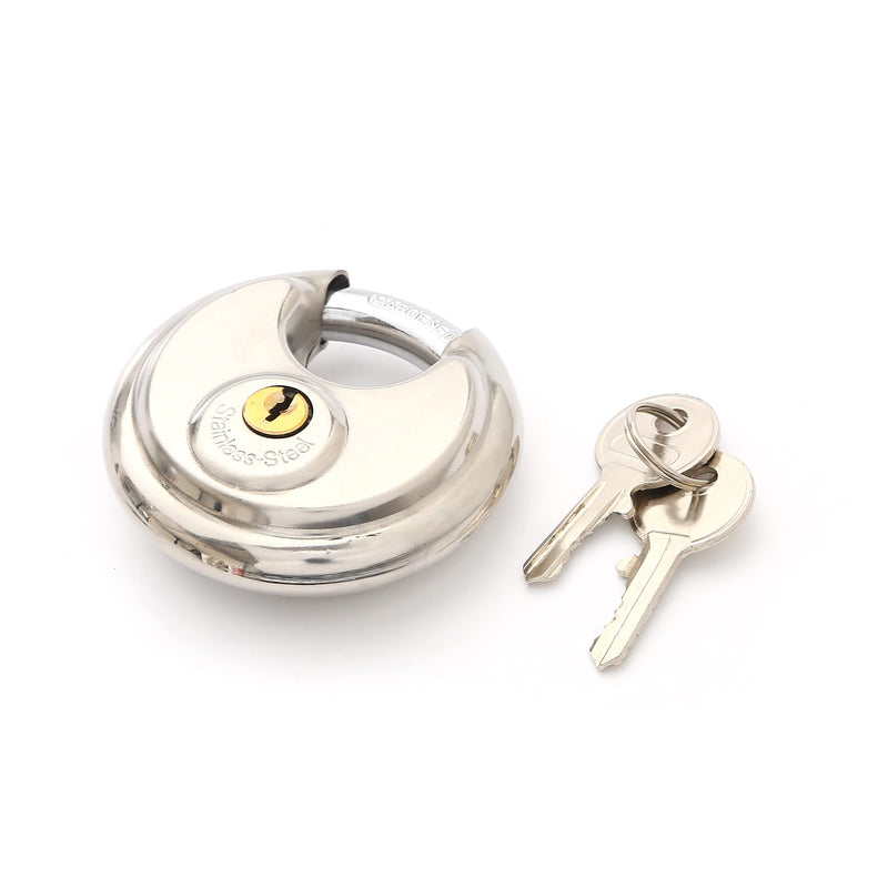 12 Pack Round Padlock with Shielded Shackle, 2-3/4-Inch, Stainless Steel Steel Armor for Trailer Storage Truck Wholesale Bulk Lot 12 Pack