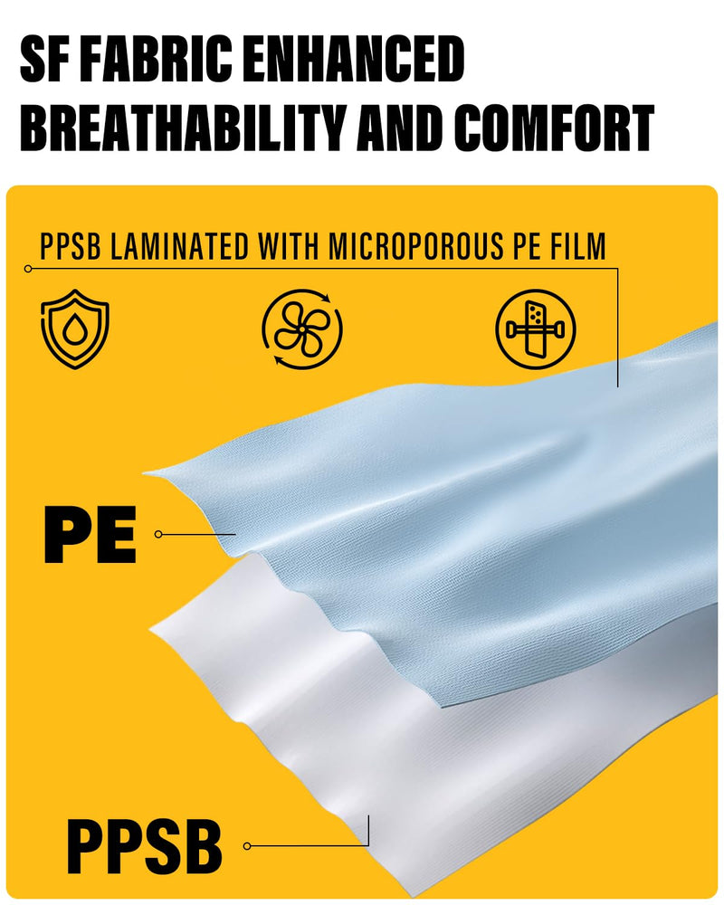 Hazmat Suit Disposable Coverall | Full Body Painters Suit in 7 Sizes with Multiple Specifications for Men & Women
