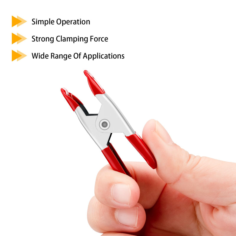 30 Pcs Small Spring Clamp,2 Inch Mini Clamps,Heavy Duty Spring Clamps Maximum Opening Of 0.78 Inch,Pvc Plastic Coated Handle,Perfect For DIY, Woodworking, Home Decoration, Or Industrial Production,Red - NewNest Australia
