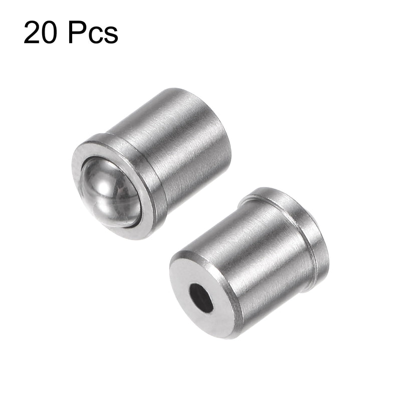 HARFINGTON 20pcs Ball Point Spring Plungers 5x6mm 304 Stainless Steel Precision Positioning Beads Ball Spring Plungers Ball Catch Latch for Door Cupboard Mechanical Devices Clamps Furniture