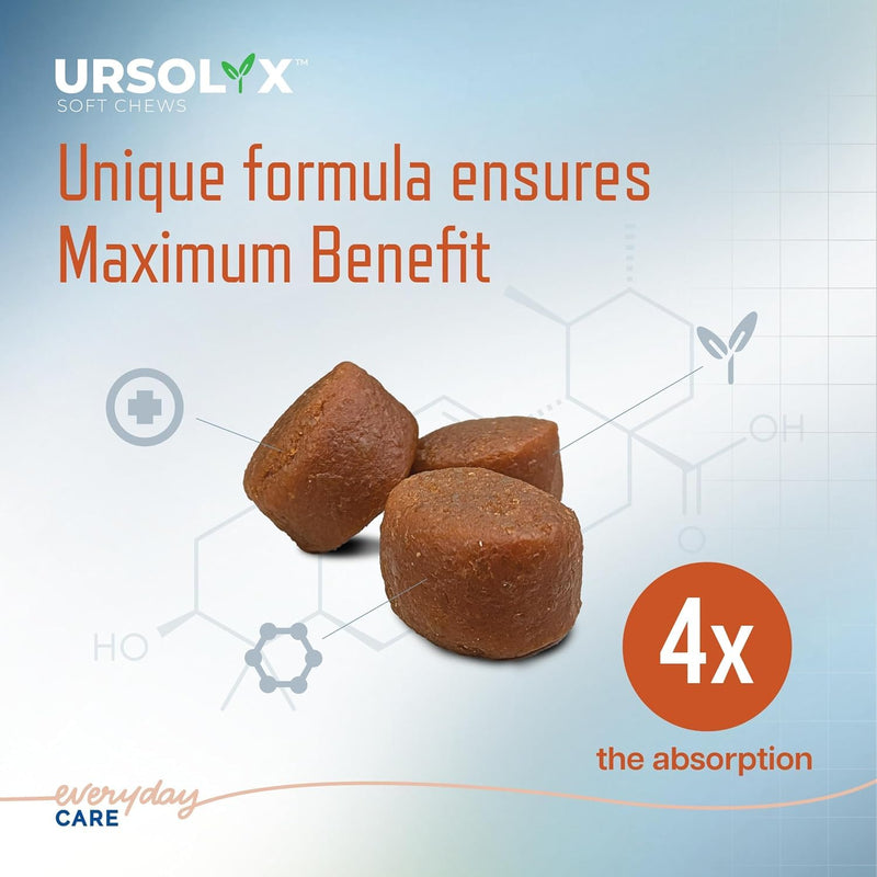 Virbac URSOLYX™ Soft Chews for Dogs | Muscle Health Support for Senior, Active or Recovering Dogs, Medium 30-60lbs | 60 Count 2- Month Supply 1 Pack (60 count)