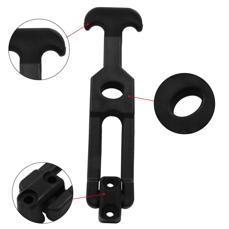 2 PCS 6.3" Rubber Flexible Draw Latch T-Handle Hasp Hood Catch Cooler Latches Replacement Tool Box, Vehicle Engine Hood, Golf Cart, Engineering Machine Hood, Farm Machinery 6.3"