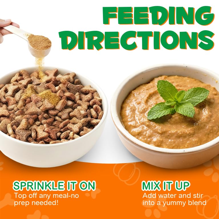 Organic Pumpkin Powder for Dogs&Cats,All Natural Fiber for Dogs&Cats, with Digestive Enzymes, Apple,Digestive & Gut Health Support Constipation Relief Suitable for Adult Dogs & Cats