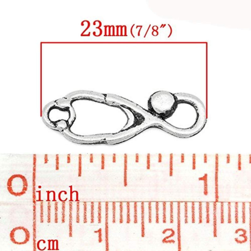 PEPPERLONELY 60pc Antiqued Silver Alloy Stethoscope Medical Charms Pendants 23x8mm (7/8" x 3/8") 7451# Stethoscope