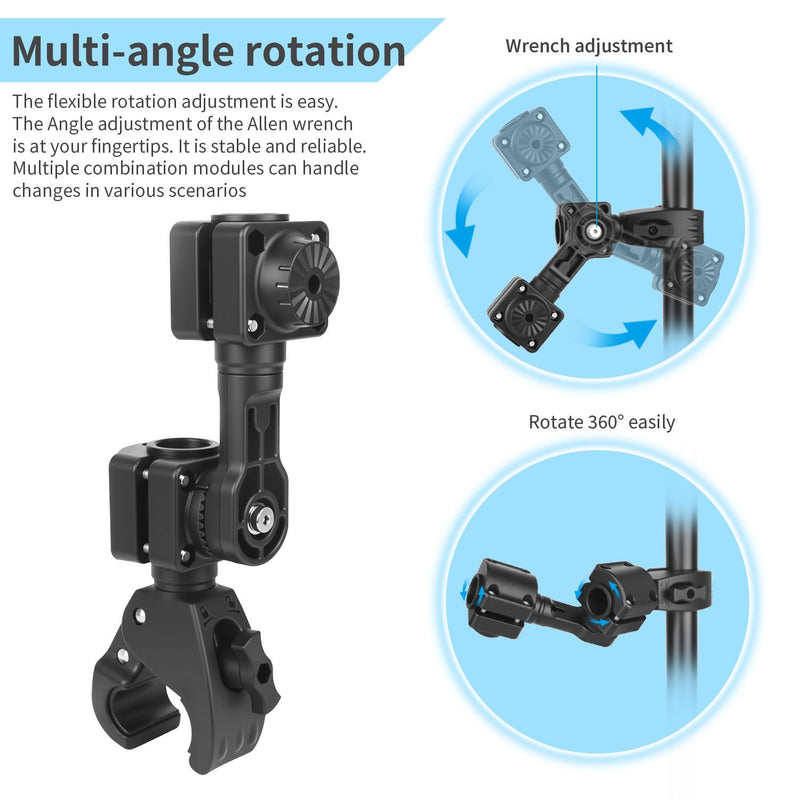 Strg Garmin LVS34 Transducer 0 Degree Pole Mount Compatible with, Zero Degree Transducer Pole Mount with Clamp for Pole & Trolling Motor, Easy Installation - Sturdy and Durable Single Arm