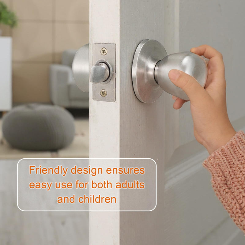 5 Set Mobile Home Door Knob Lock Set Mobile Interior Passage Door Knobs for Hall Closet Bed and Bath Handle Durable Metal Rust-Resistant & Easy to Install