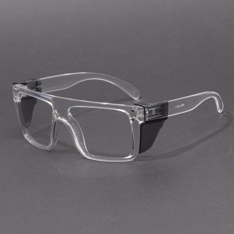 Photochromic Anti Bluelight UV400 Auto-Darkening Clear to Smoke Lens Transitional ANSI Z87.1 Safety SunglassesGlasses Clear (Grey Shield)