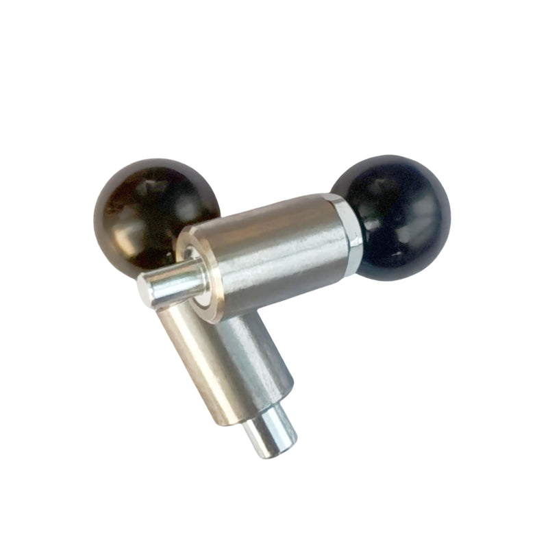 Handle Locking Spring-Loaded Pull pin, Welded Steel Body Column Positioning pin,Black Handle Lever knob (2, Q-Handle Dia:1/2in) 2
