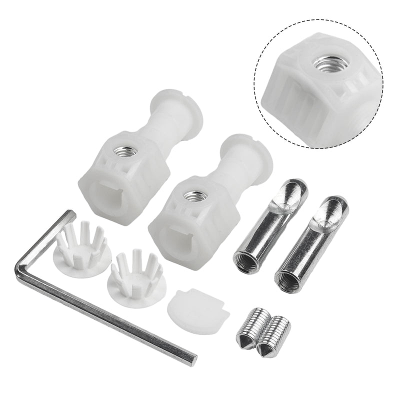 Wall Hung Toilet Fixing Bolts Repair Screws Accessories Toilet Bowl Accessory Connector Tool Fittings Fixing Kits For Bathroom(White) White