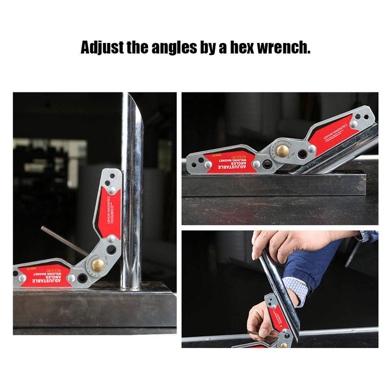 Adjustable Angles Welding Magnet 20°-200°, Magnetic Welding Holder Clamp Welder Tool for Soldering Positioning