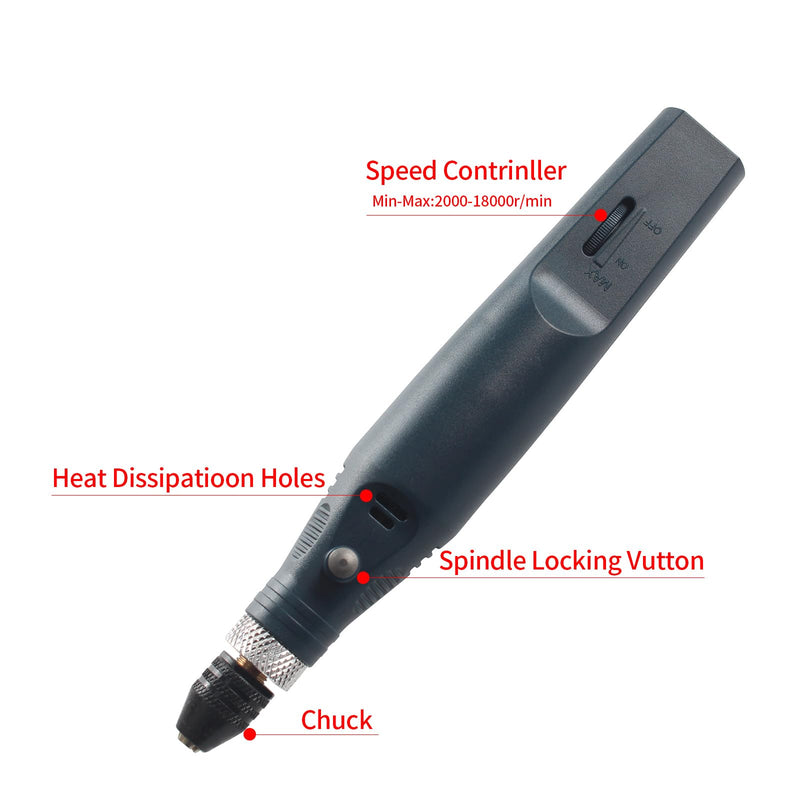 3D Printer Accessories FDM Resin Printing Project Grinding Trimming Deburring Finishing Tools: Mini Cordless Rotary Tool Kit 12V 24W with Multi Tool Head Handheld Electric Grinder Bczamd