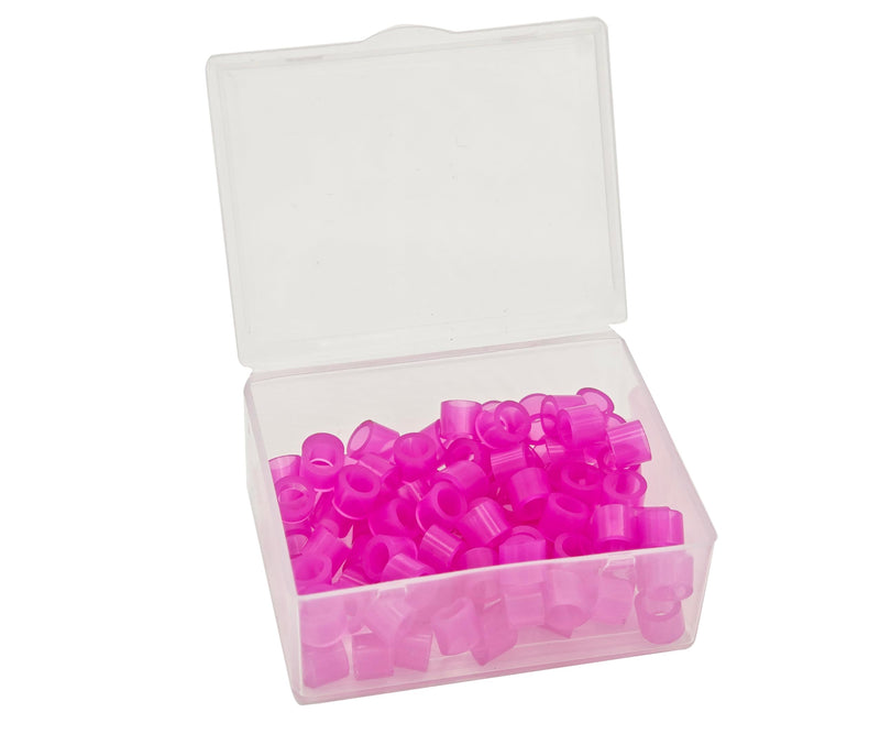 Dental Instrument Code Rings (500 Pack) – Medical Grade Silicone, 4x6x5mm – Autoclavable Silicone 135°C/275°F, Dental Color-Coding Bands for Dental & Medical Tools (Pink) Pink