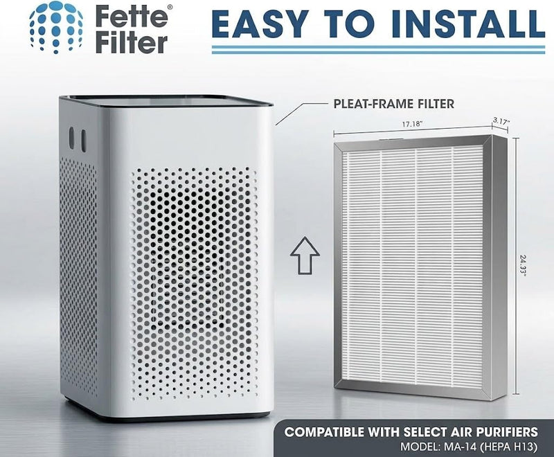 MA-25 Replacement Filter Set Compatible with Medify MA25 Air Purifier 2 QTY 1.3" x 9.8" x 7.1"
