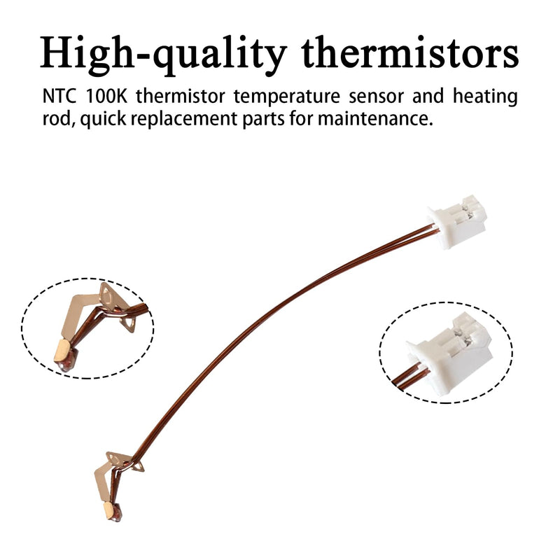 Hotend Heating Assembly Kit Base Clip for Anycubic Kobra S1 Max 3D Printer | Hot End Heat Assembly with Thermistor & Heater Cartridge, Ceramic Zirconia Insulated Base, 2200°C Heat-Resistant, Quick-Swap