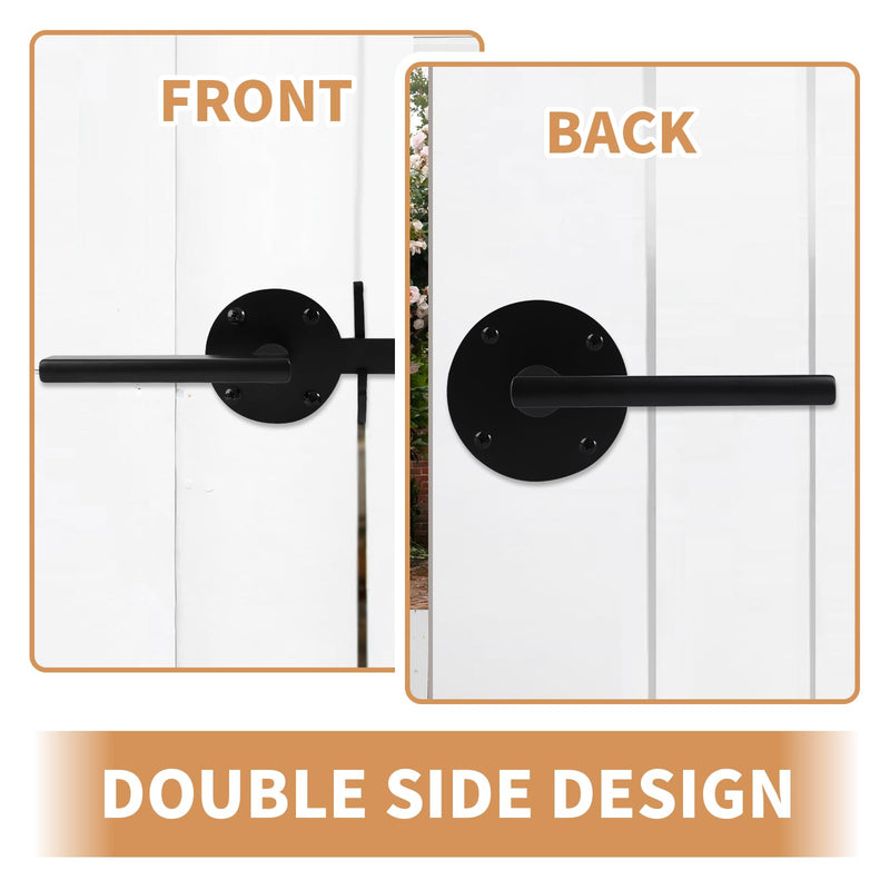 Two Sided Gate Latch,Gate Latch for Outdoor Fence, Wooden Gates, Pool Gates, Backyards, Gardens; They can Also be Used as Door Handles and Two-Way Door Locks, Gate Hardware.