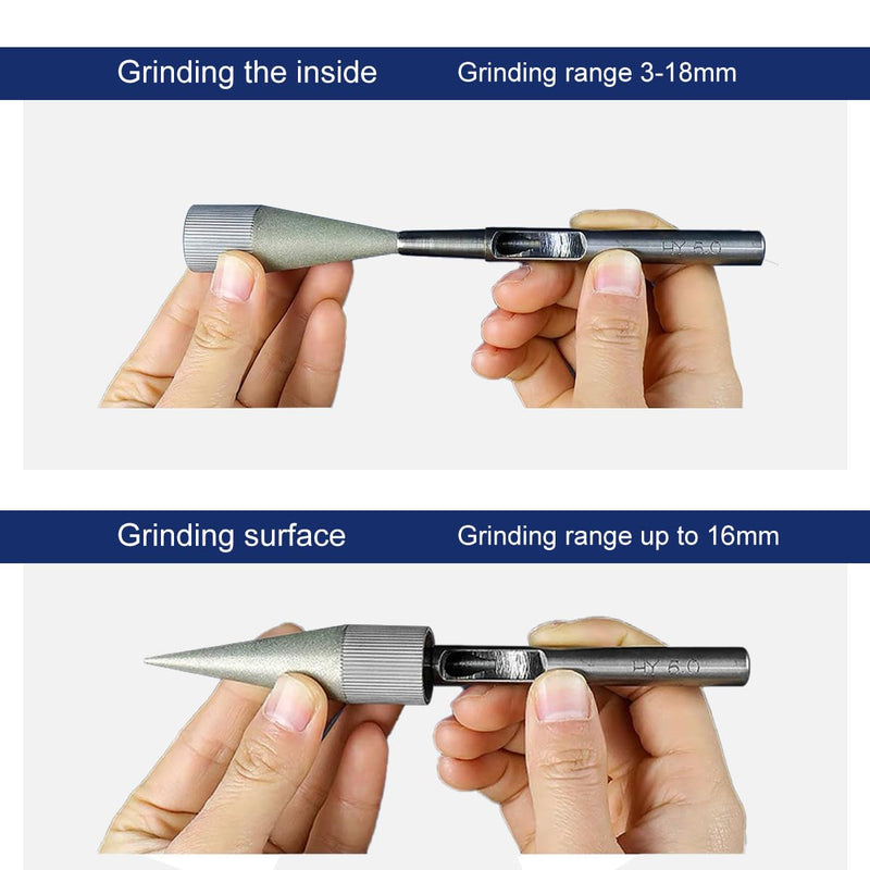 Emery Round Hole Punch Edge Sharpener Grinder Hole Punches Polishing Tool for Leather Crafts