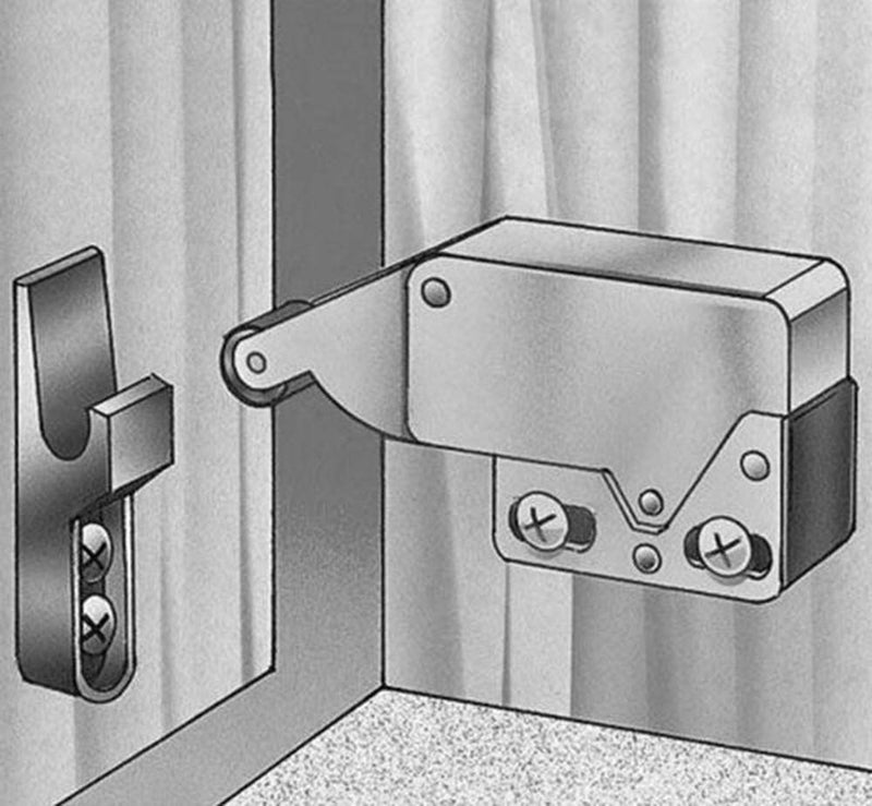 （4 Pack ） Automatic Spring Snap System Push-in Touch Lock Mini Tip Latch Cabinet Door Furniture Safety Lock