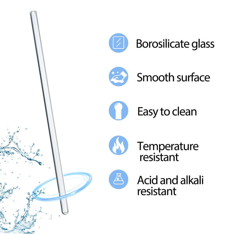 15 Pack Glass Stirring Rods: Diameter 5mm Length 6 inch Glass Stir Sticks, Borosilicate Glass Stirring Rod for Mixing Lab 6 inch 5 mm