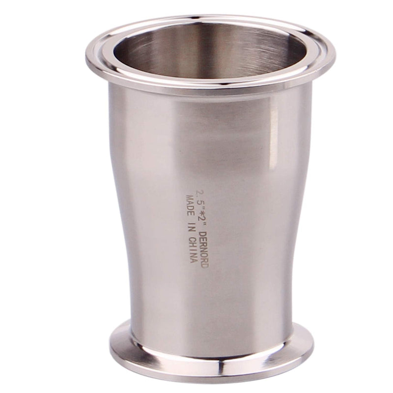 DERNORD Sanitary Fitting Reducer Fitting SUS304 Tri Clamp Ferrule Style 2.5" Tube OD to 2" Tube OD OD SIZE: ( 2-1/2 Inch * 2 Inch ) Pack of 1